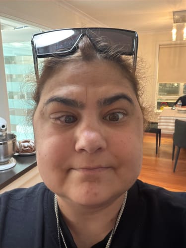Reviewer's selfie showing smooth facial skin after using Koriderm™ Time Reverse Cream.
