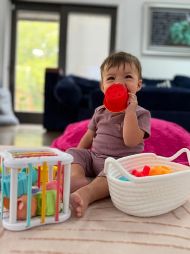 Customer photo review of Curated Monthly Baby Box