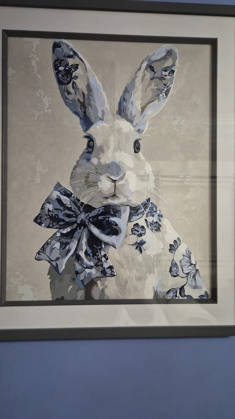 Customer photo review of Delft Blue Bunny | Paint by Number