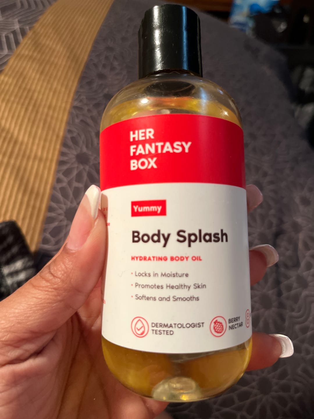 Customer photo review of Body Splash - Skin Smoothing Body Oil  (Yummy)