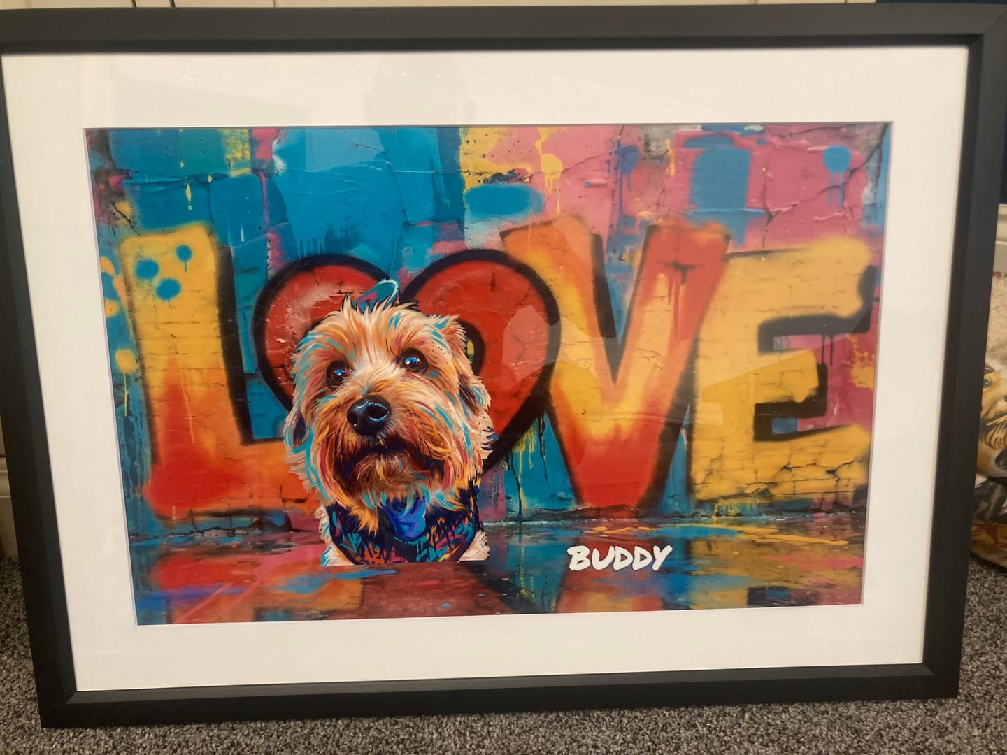 Customer photo review of Streetart -  Personalised Poster