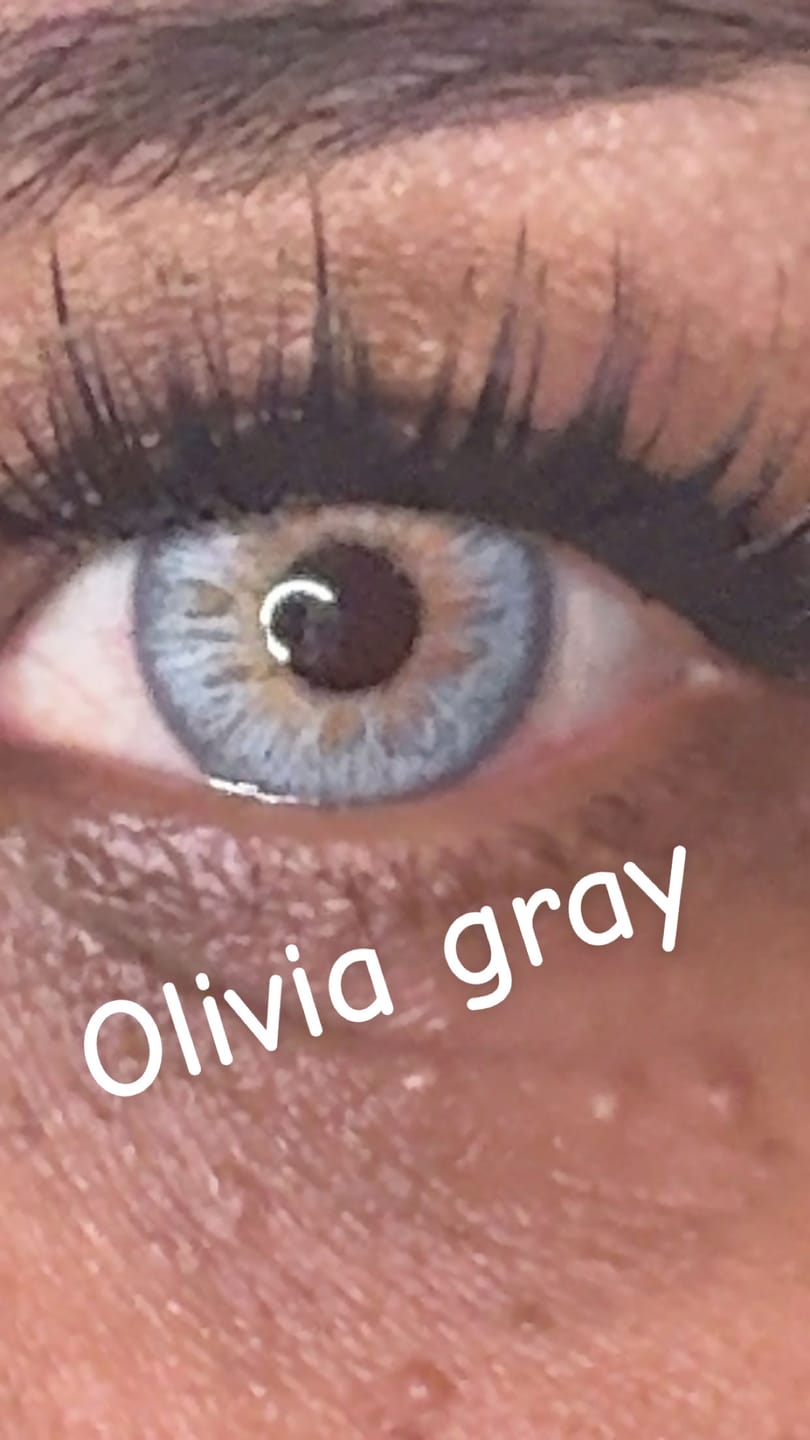 Customer photo review of Olivia Gray Colored Contact Lenses