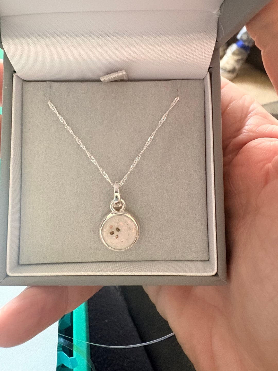 Customer photo review of Forever Circle Silver Pendant
