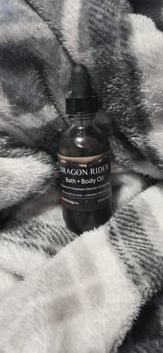 Customer photo review of Dragon Rider Bath & Body Oil