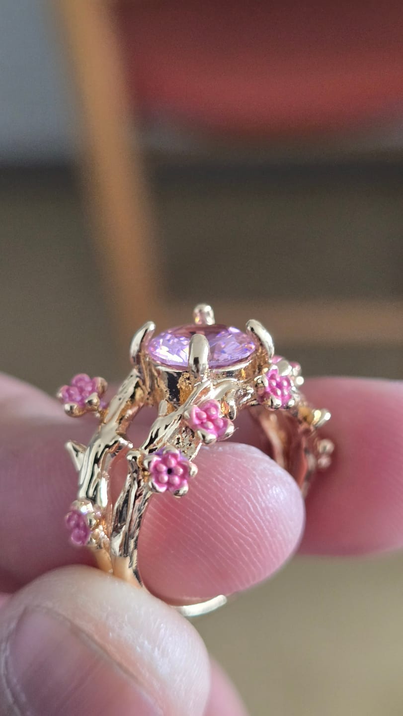 Customer photo review of FREE Today: Eternal Spring Blossom Ring