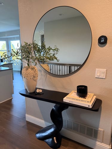 Customer photo review of Handcrafted Wood Console Table Furniture Decor
