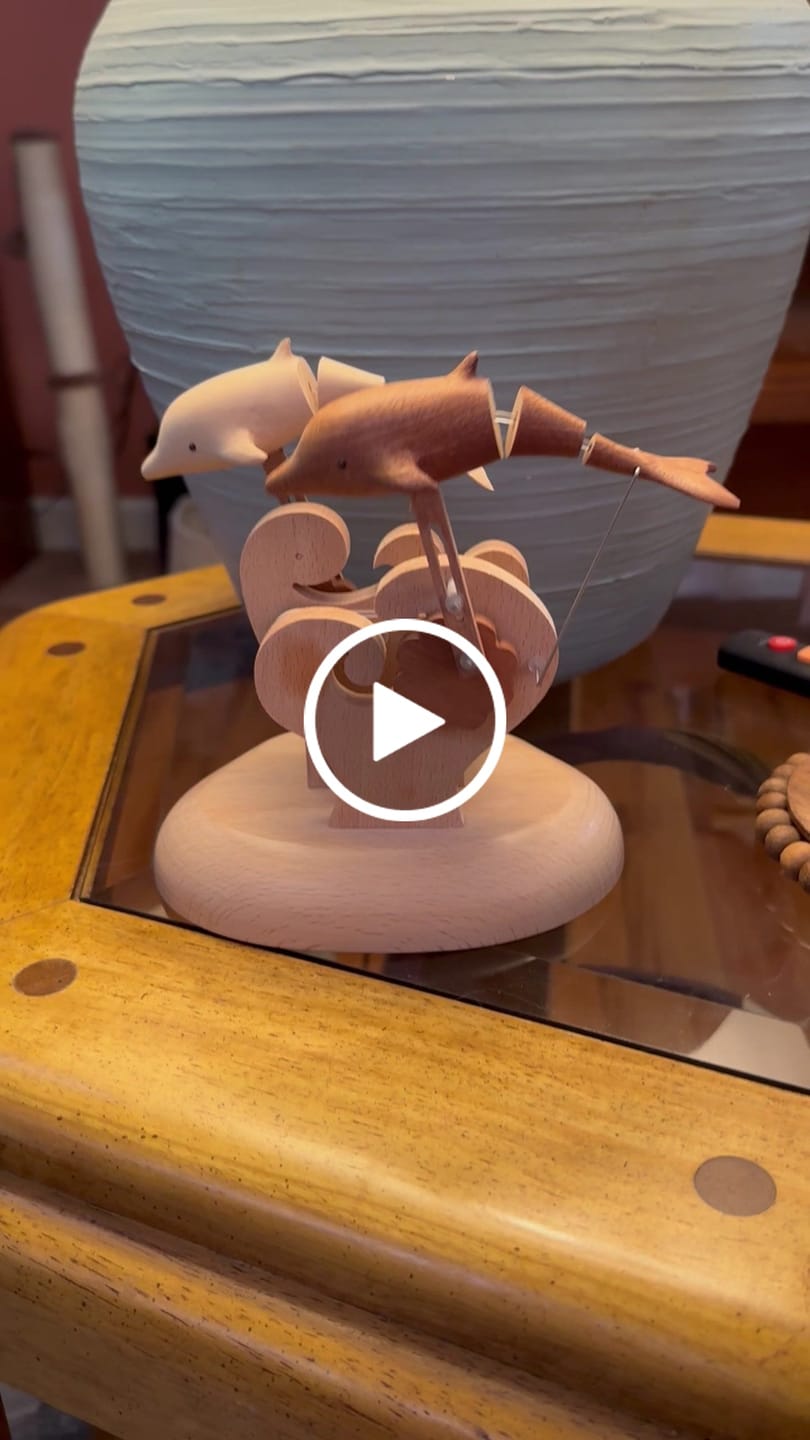 Customer video review of MarinerPoet™ Handcrafted Wooden Dolphin Automaton