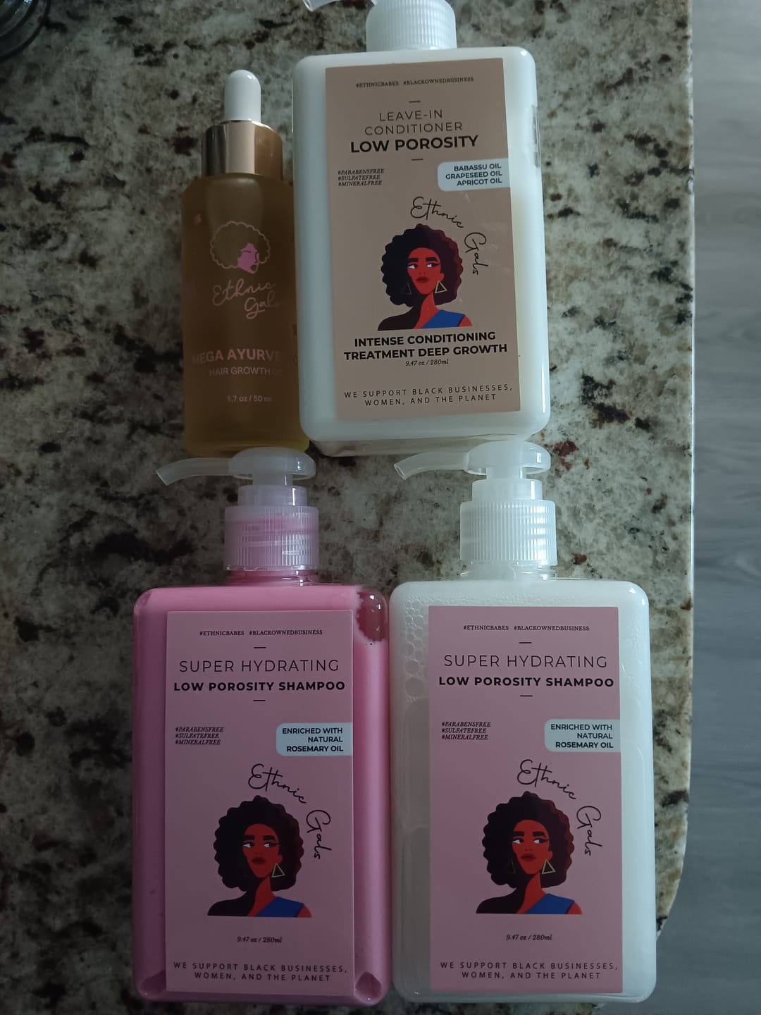 Customer photo review of Low Porosity Growth & Moisture Essentials Bundle