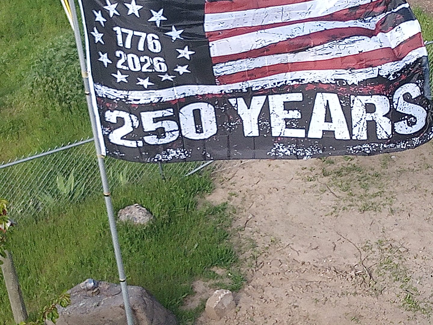 Customer photo review of America 250th Anniversary Betsy Ross Flag | 250th Commemorative 13-Star Flag 1776-2026 | Made in USA Patriotic Decor