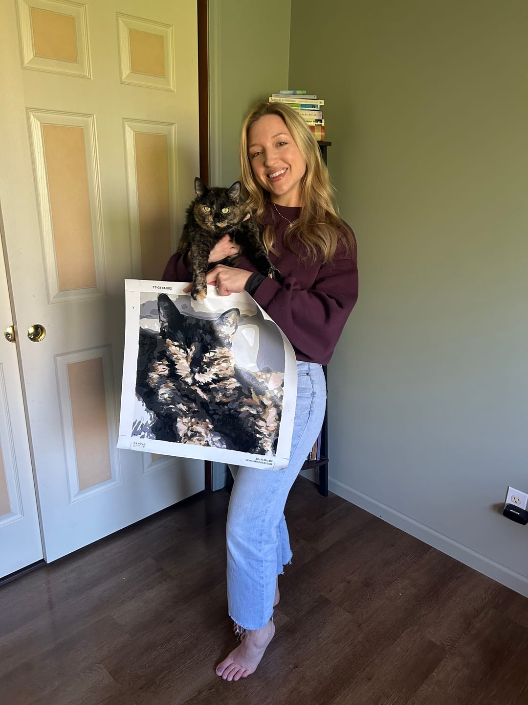 Customer photo review of Paint Your Pet by Numbers - Personalized Pet Portraits