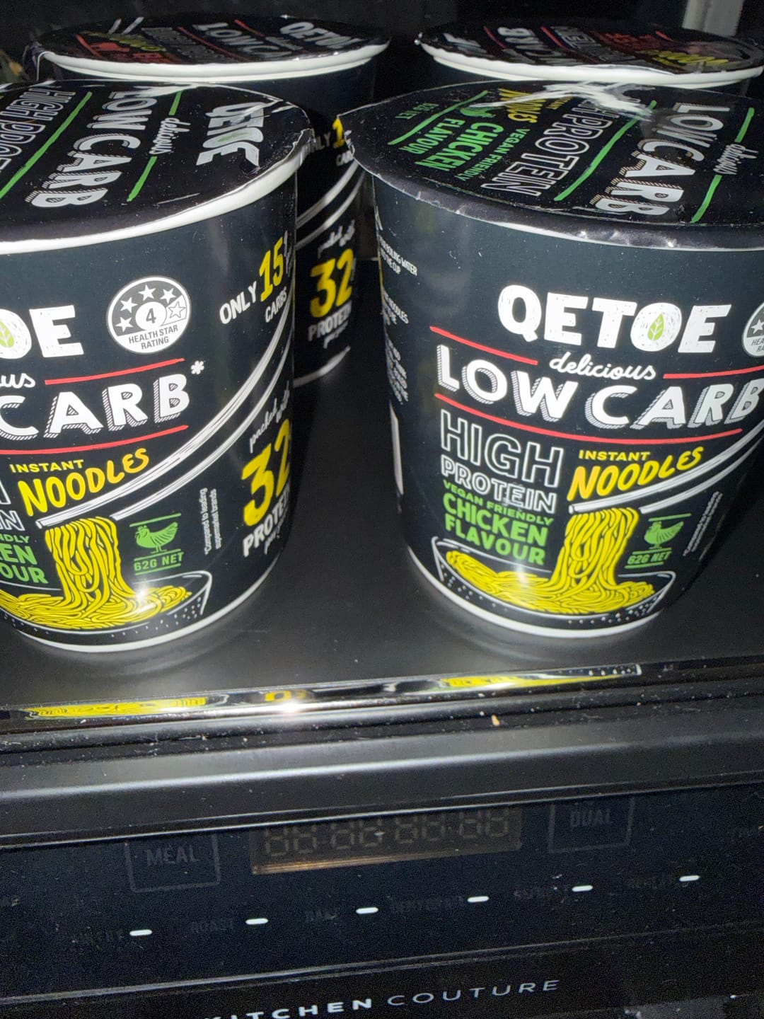 Customer photo review of Qetoe Low Carb High Protein Instant Cup Noodle - COMBO 12 PACK
