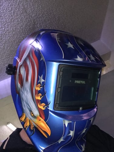 Customer photo review of Careta Electrónica Para Soldar Águila Sombra 9 A 13 Pretul CAREL-11AP