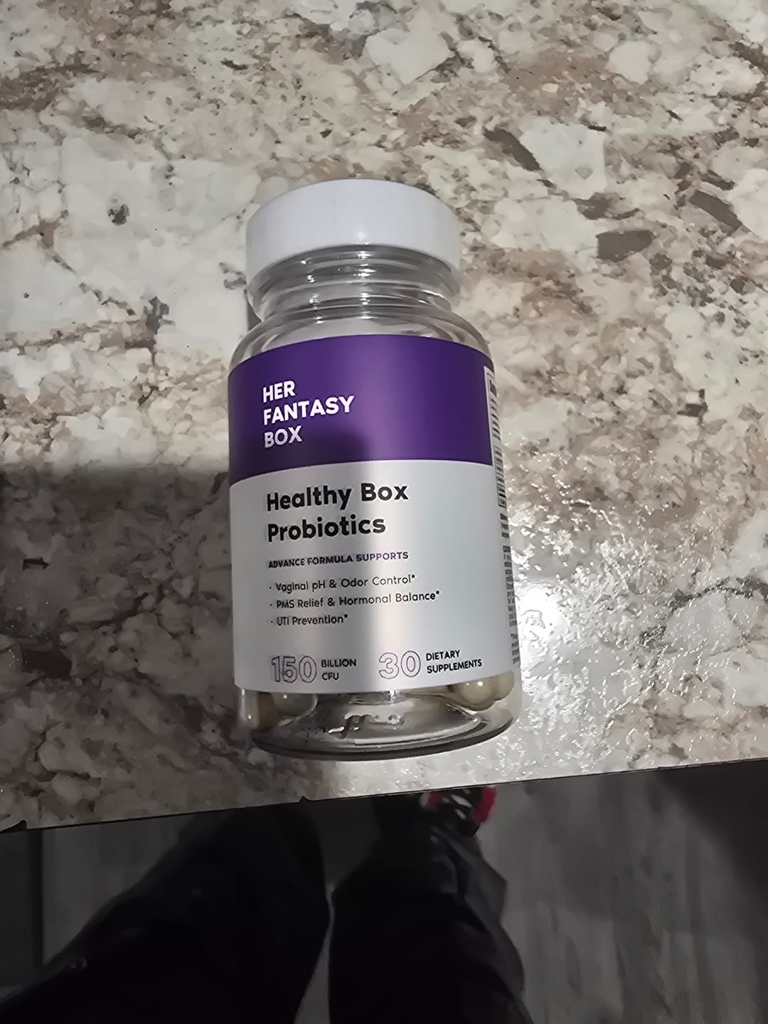 Customer photo review of Healthy Box Probiotics for pH, Odor, Pms Relief & Uti Prevention