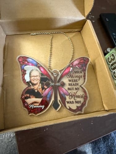 Customer photo review of I Am Always With You - Personalized Custom Car Plastic Hanging Ornament CO25