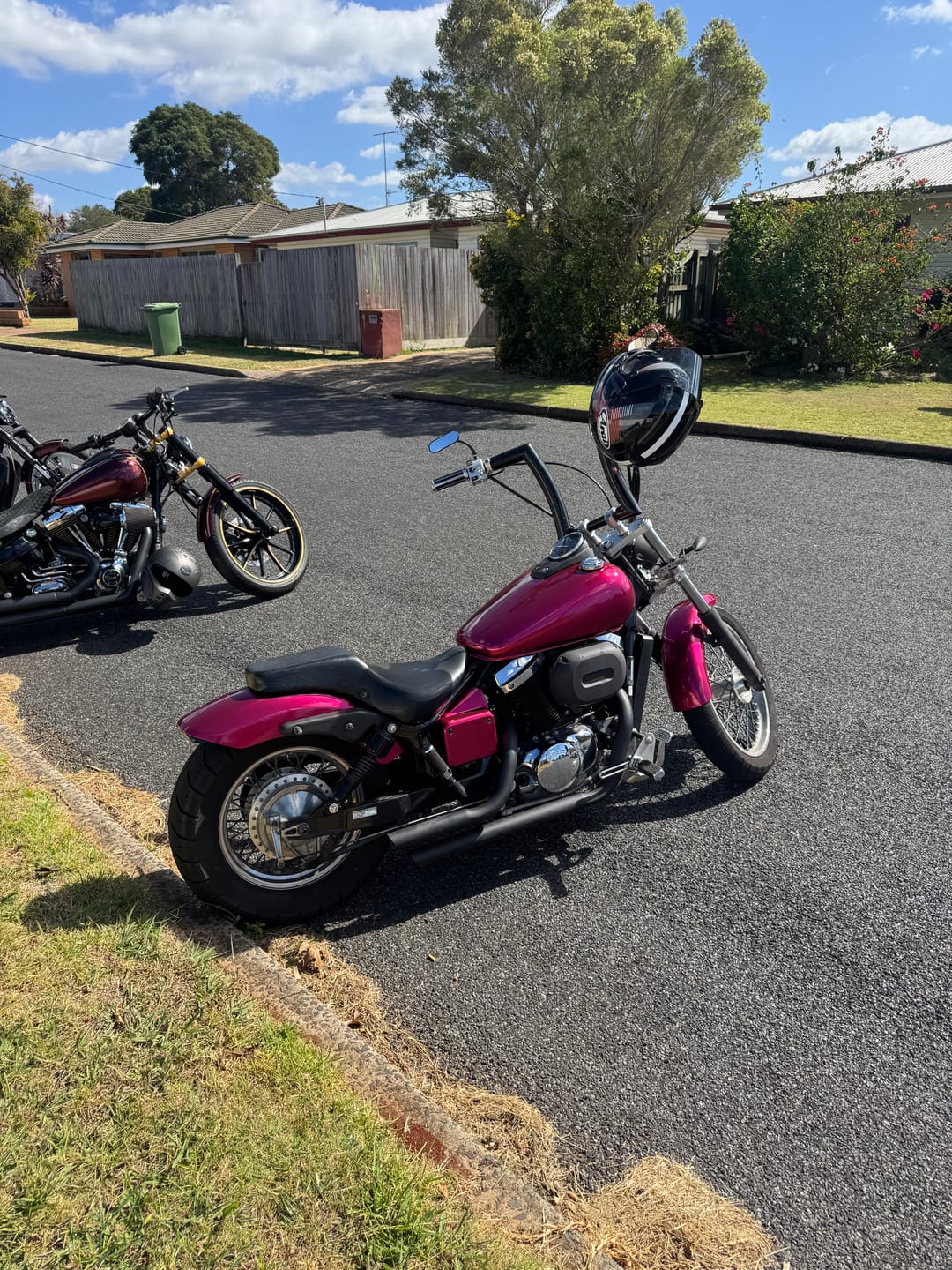 Customer photo review of Glossy Metallic Rubellite Purple Vinyl Wrap