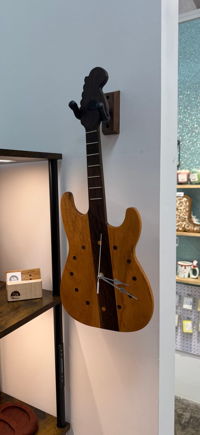 Customer photo review of 23.0x9.0" Stratocaster Guitar Serving Board Acrylic Router Template
