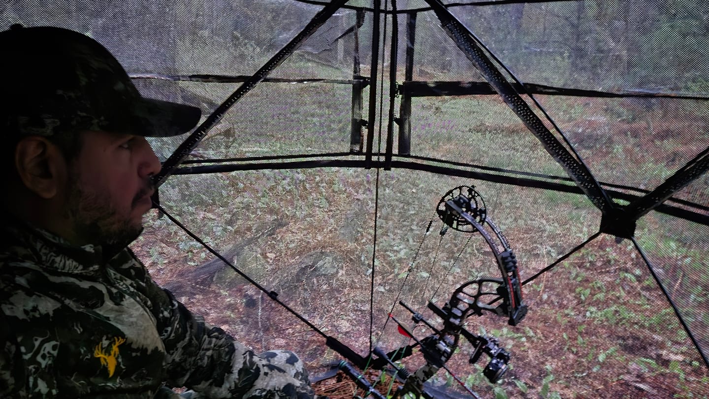 Customer photo review of FLASH SALE VisX/VisMax 270 Degree Ground Blind | See-Through Duck Blind & Portable Pop-Up Deer Blind | Camouflage Hunting Blinds & Best Budget Ground Options