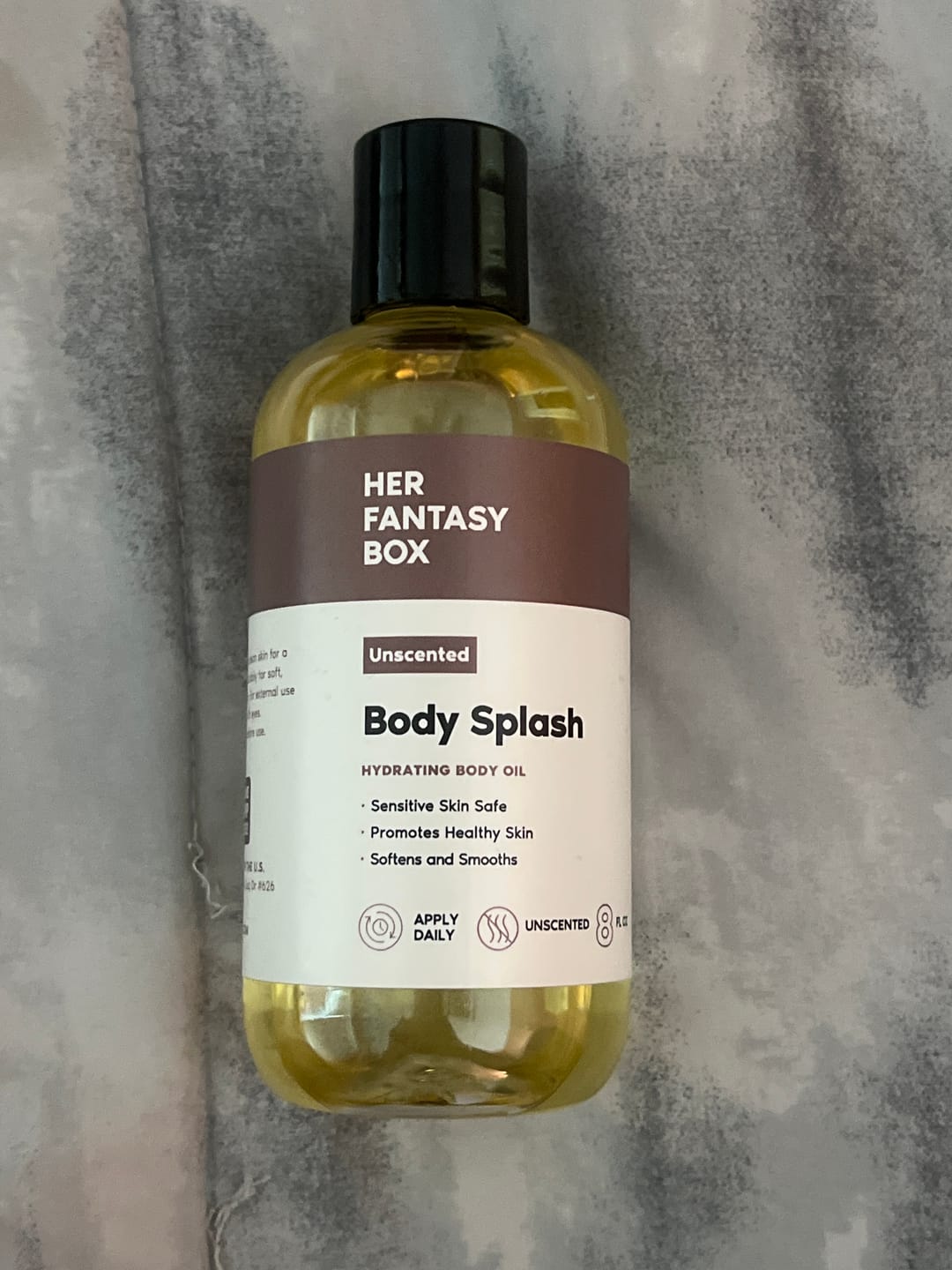 Customer photo review of Body Splash - Skin Smoothing Body Oil (Unscented)