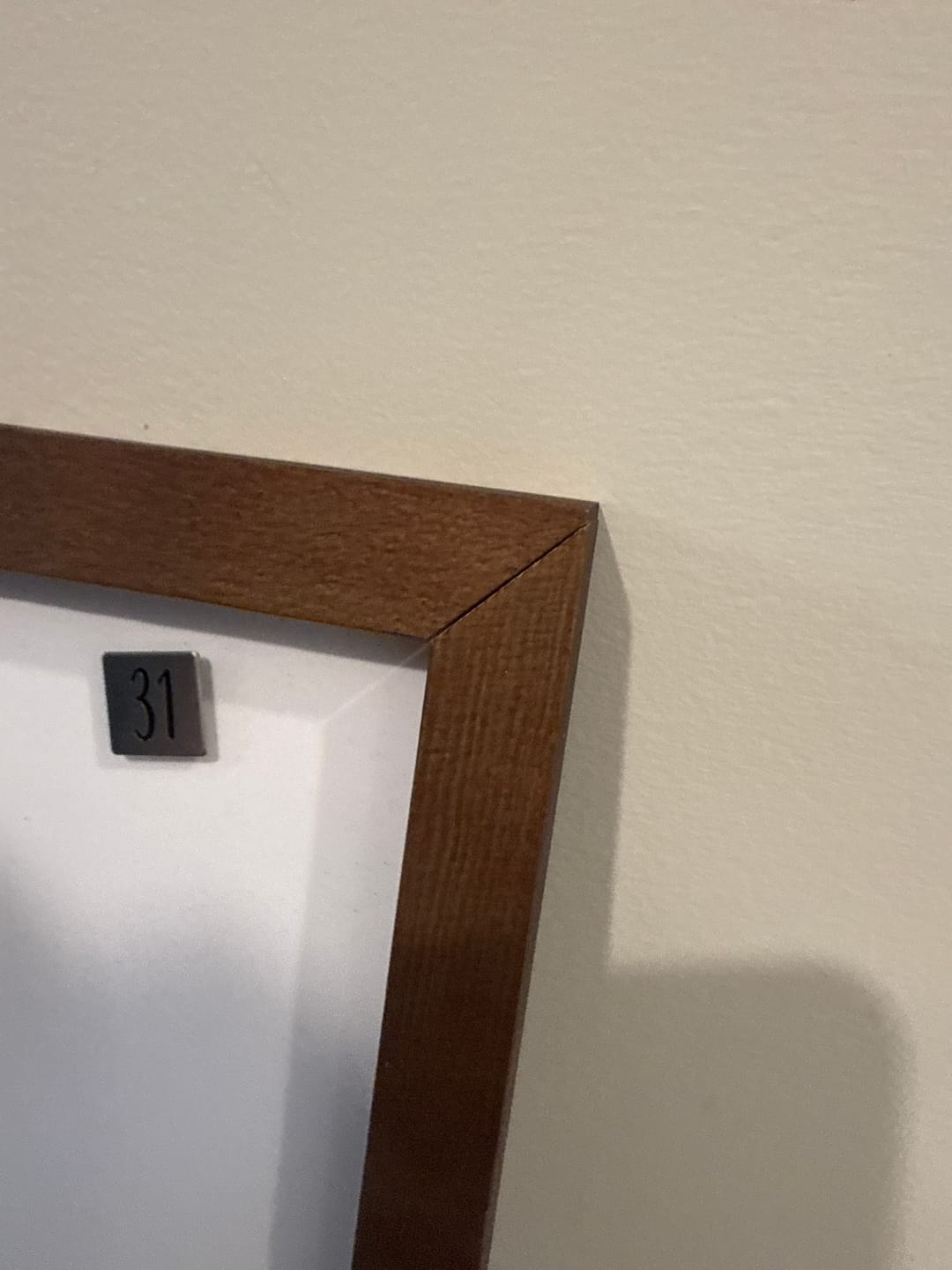 Customer photo review of Monthly Framed Whiteboard Calendar + 2 sections | Horizontal Swanson