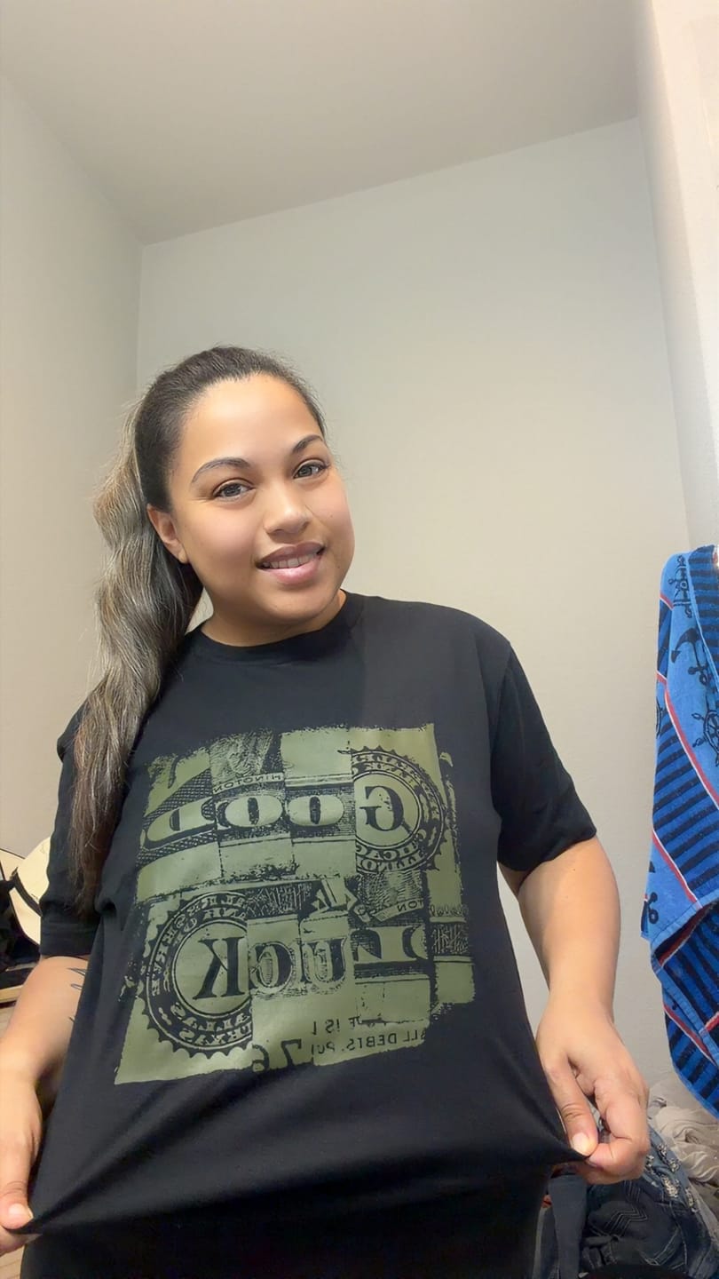Customer photo review of Good Luck Tee