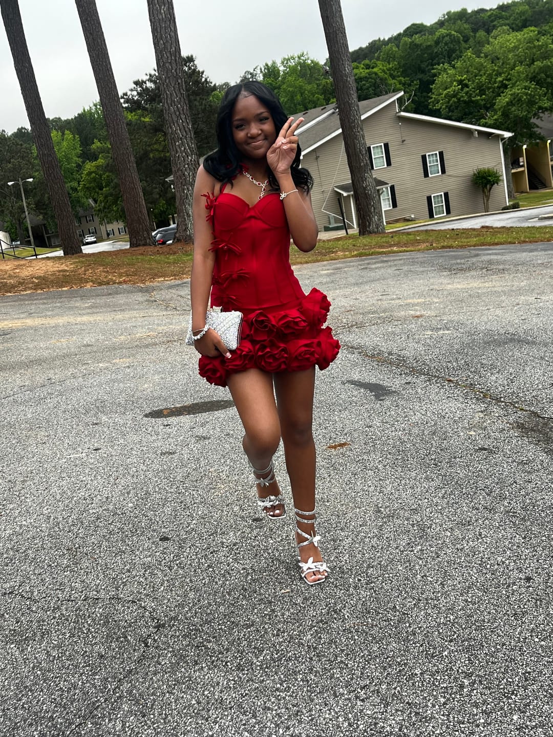 Customer photo review of Sophia Rose – Red (Only a few left)