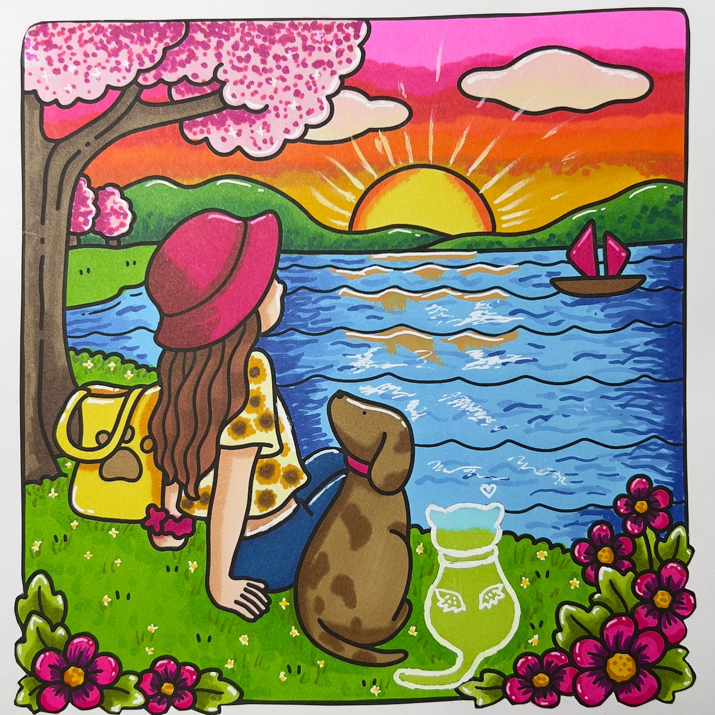 Customer photo review of Ohuhu Honolulu 72 Colors Dual Tips Alcohol Art Markers