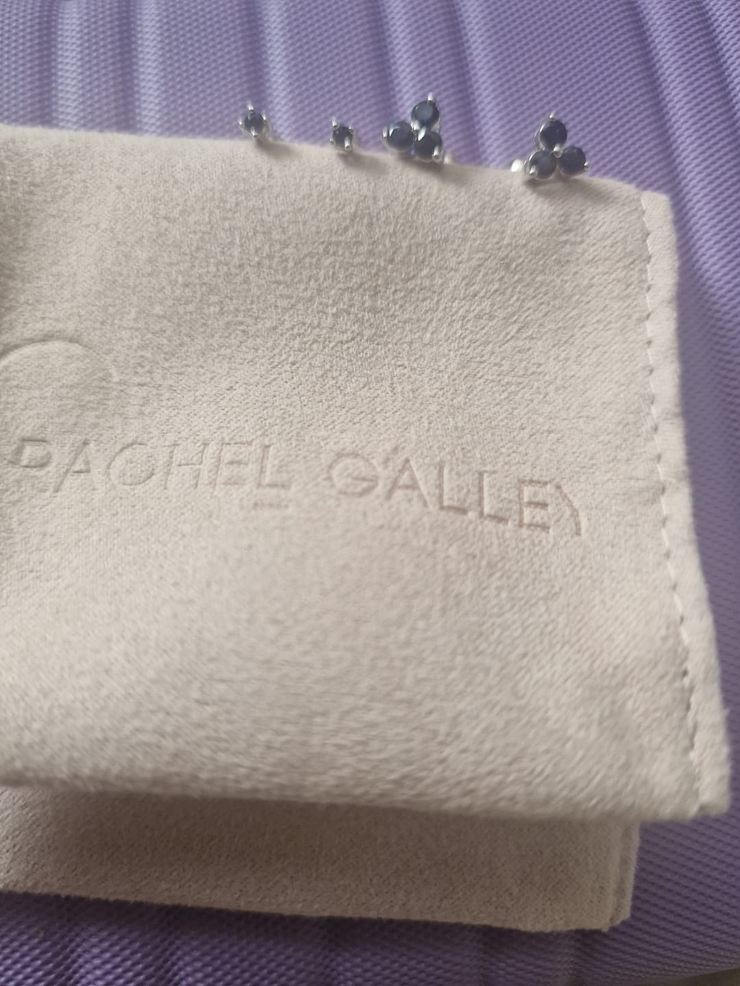 Customer photo review of Birthstone Solitaire Small Sleep Earrings