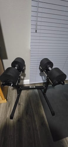 Customer photo review of MB PRO Adjustable Dumbbell Stand / Rack