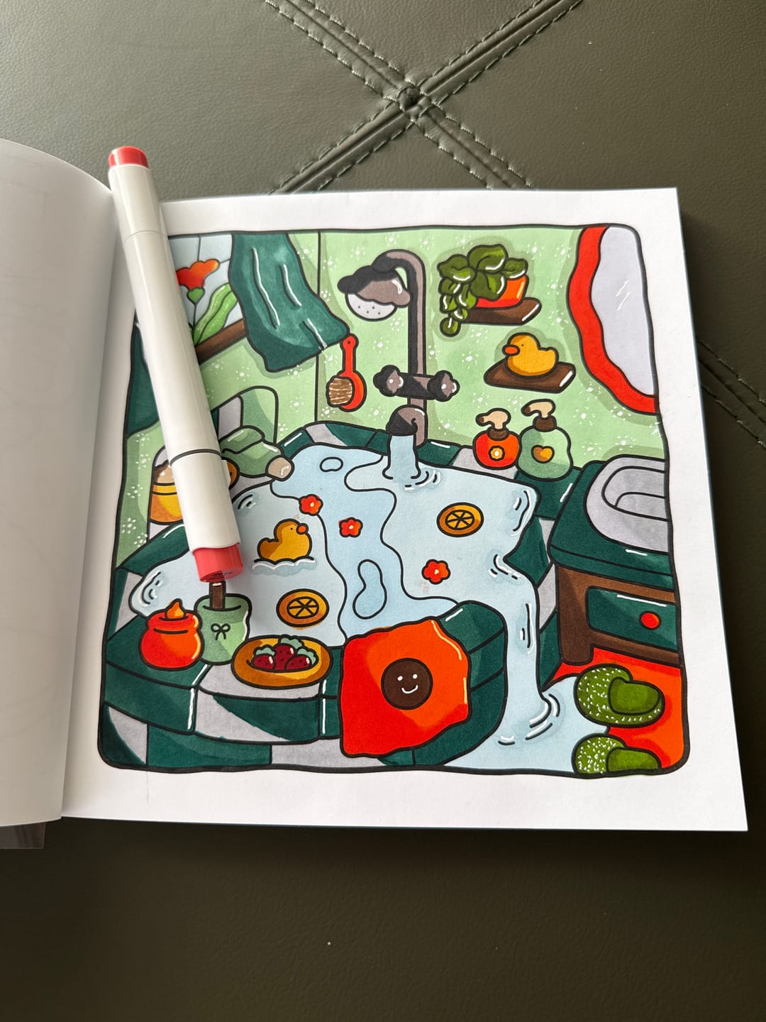Customer photo review of Ohuhu Honolulu 48 Colors Dual Tips Alcohol Art Markers