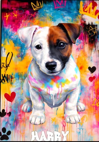 Customer photo review of Personalised Poster With Dog or Cat - Graffiti