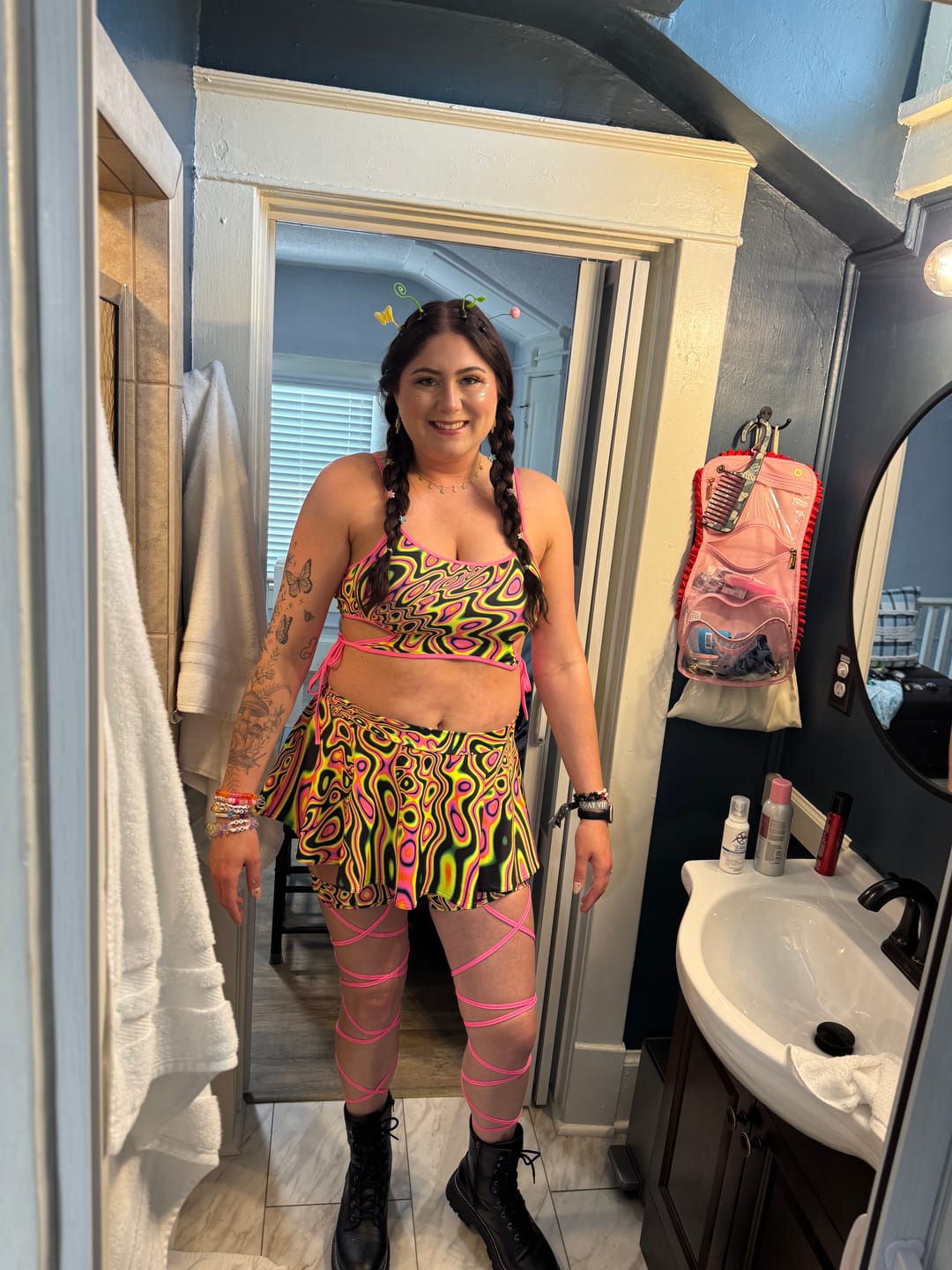 Customer photo review of Acid Euphoria Mini Skirt Set
