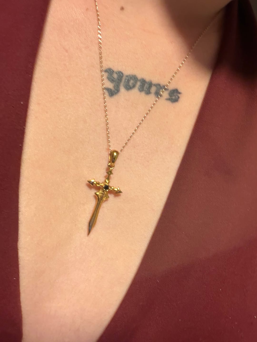 Customer photo review of Sword Pendant