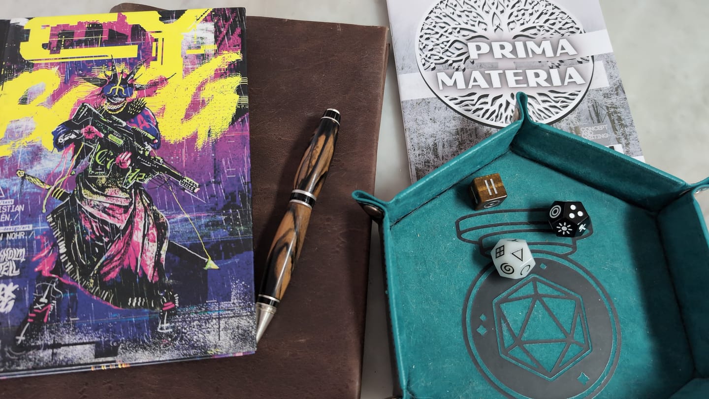 Customer photo review of Prima Materia - an alchemical oracle for solo role-playing, worldbuilding, and creative inquiry