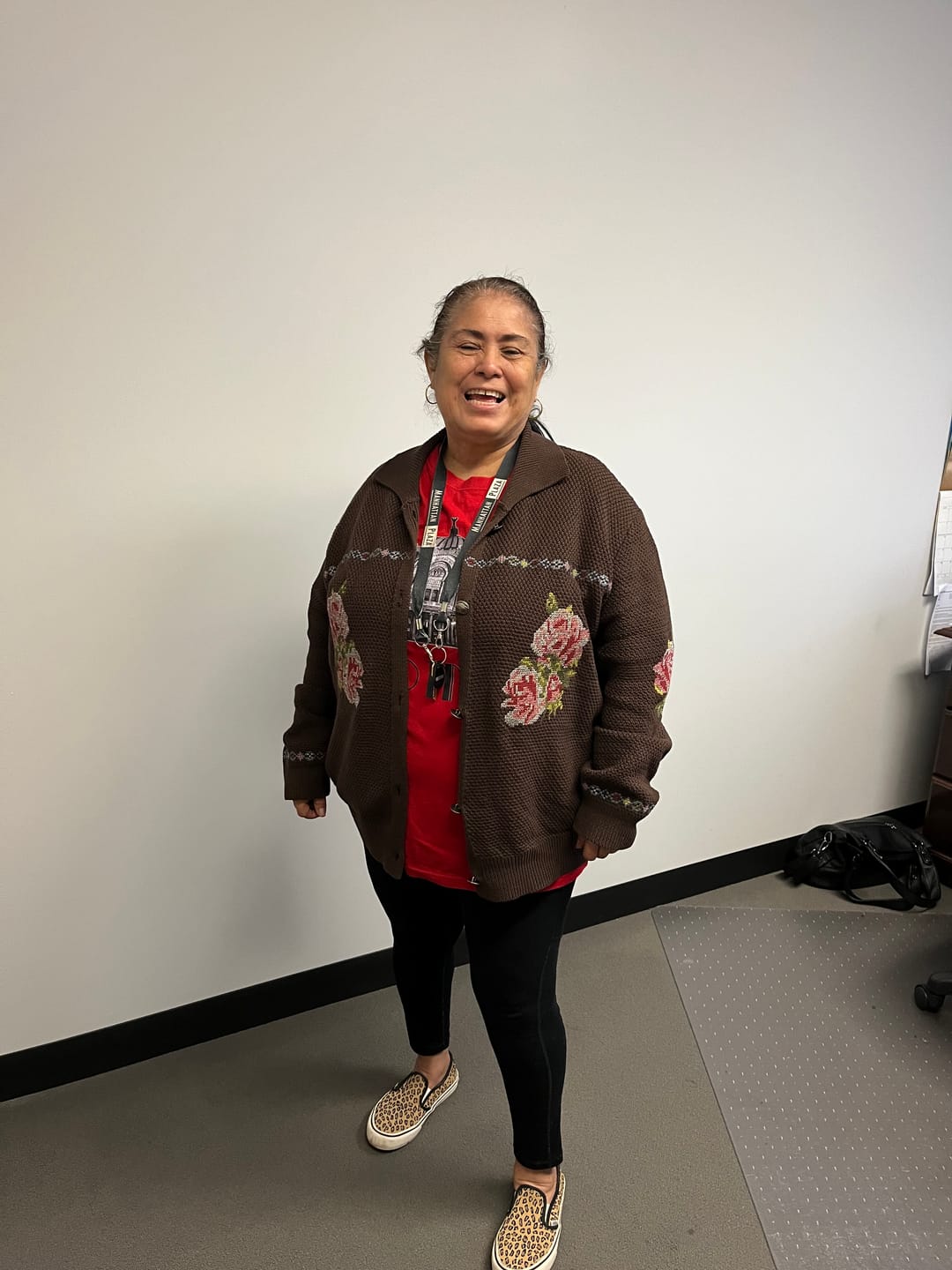 Customer photo review of Nana's Rose Garden Sweater