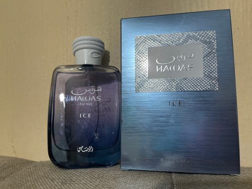 Reseña con foto de un cliente sobre Perfume Rasasi  HAWAS ICE 100ml EDP