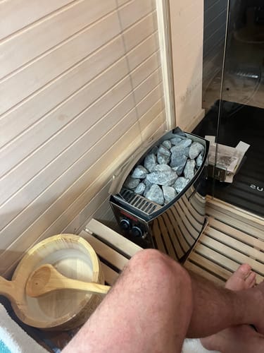 Customer photo review of 2-3 Person Traditional Sauna - 4.5kw Harvia Heater