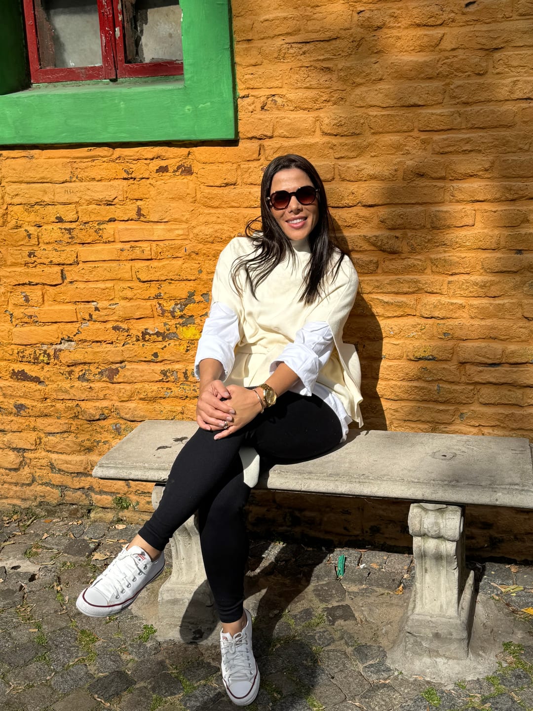 Customer photo review of Blusa Capa em Tricô, Off White