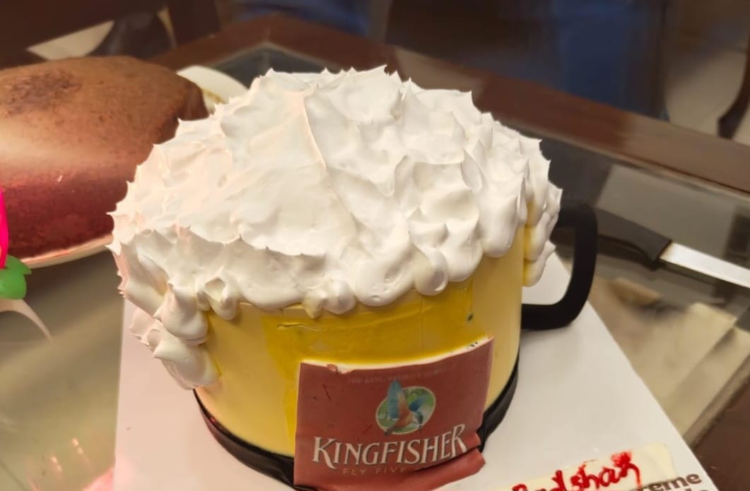 Customer photo review of Beer Custom Cake