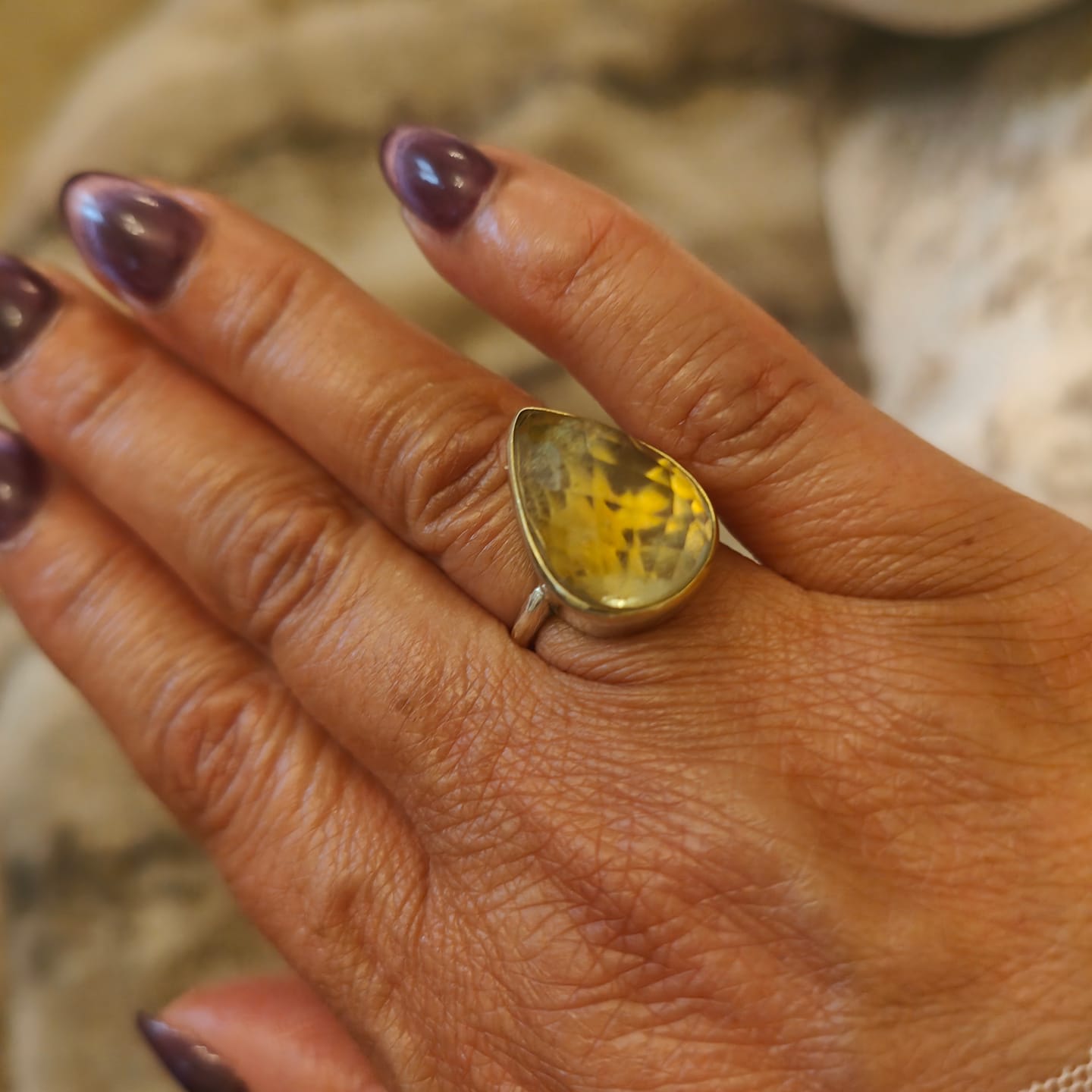 Customer photo review of Moldavite & Gold Tektite Wings of Awakening
