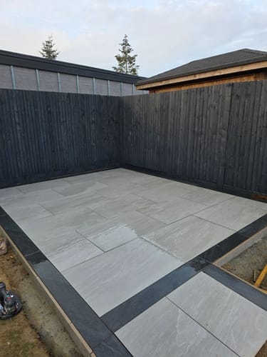 Customer photo review of Carbon Anthracite - Black Porcelain Planks - 1200 x 148 x 20mm