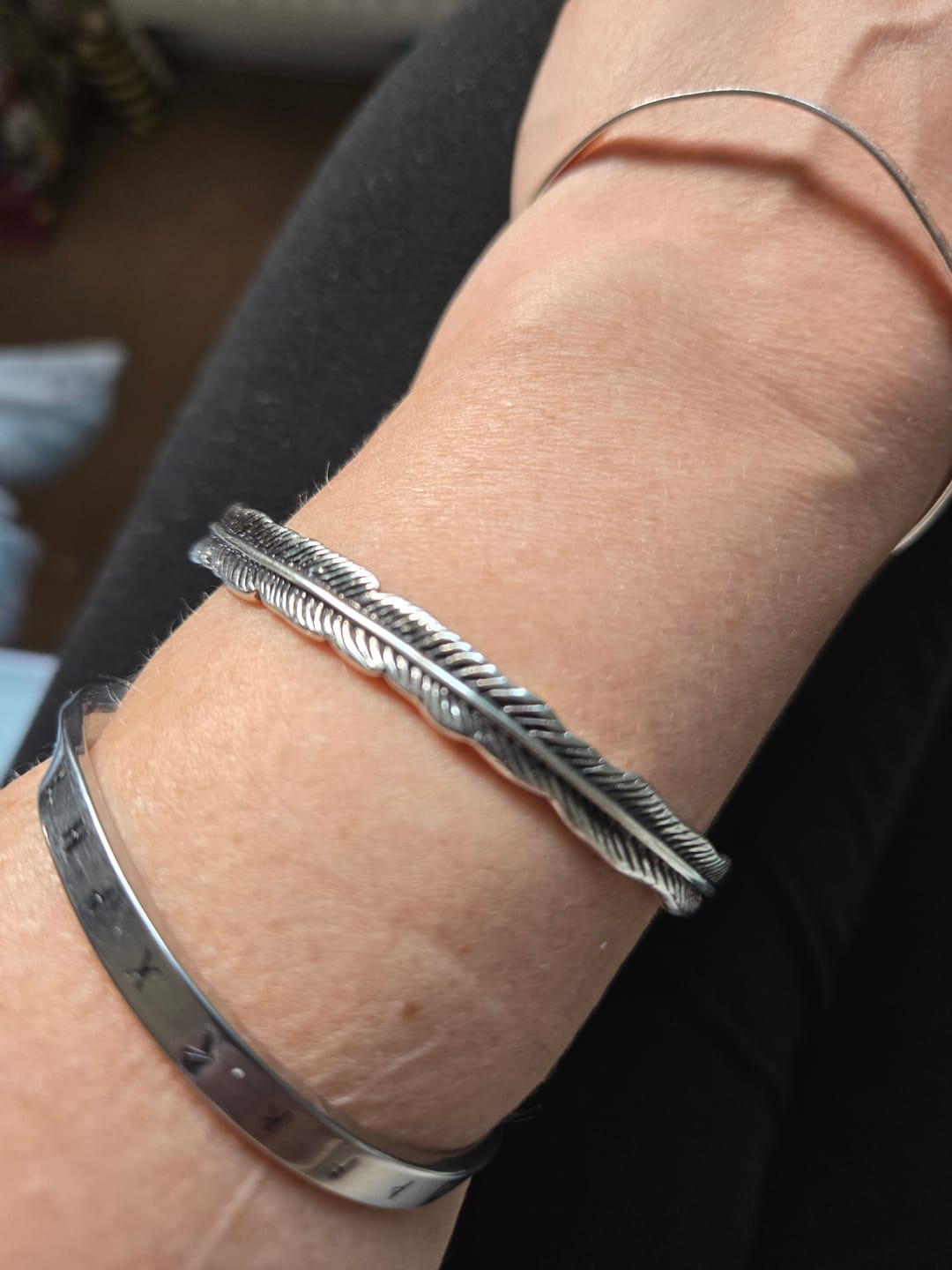 Customer photo review of Raven Feather Cuff