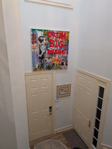 Customer photo review of Banksy Dream Big Dreams 100% Hand-Painted