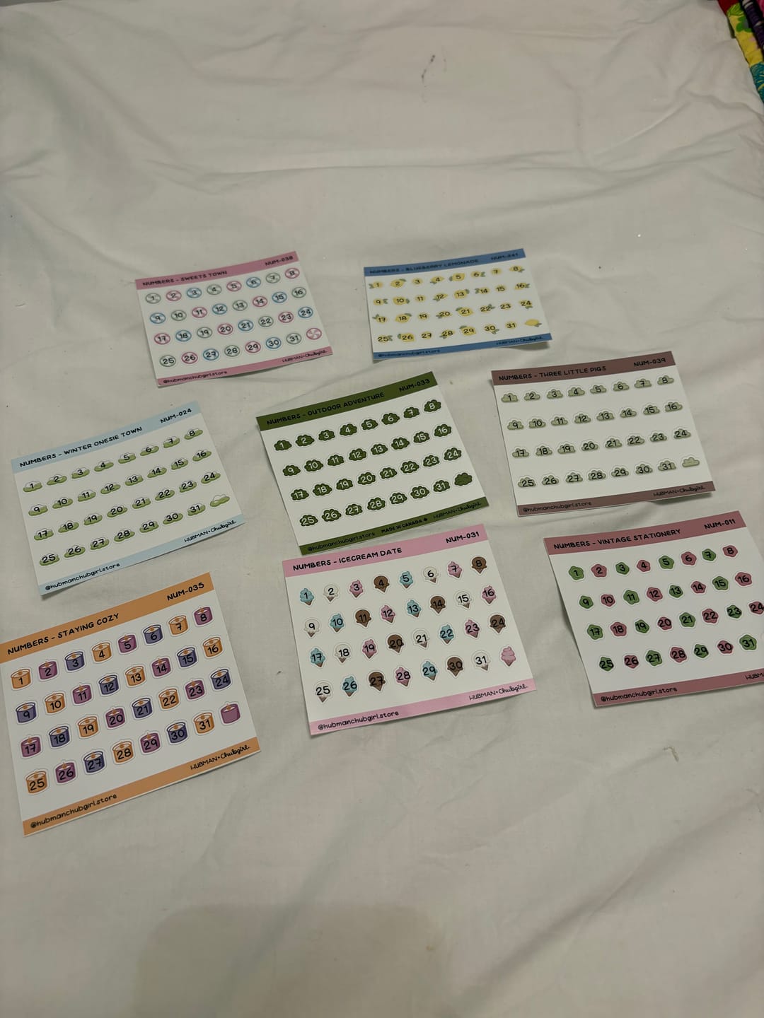 Customer photo review of Numbers - Three Little Pigs Planner Stickers