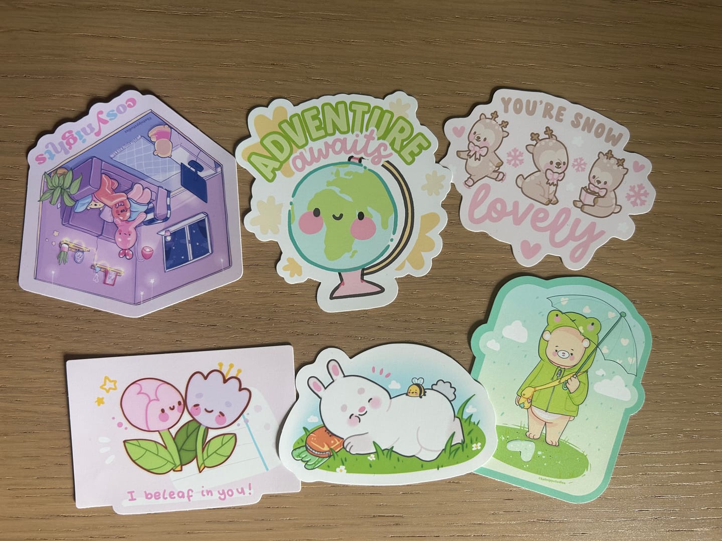 Customer photo review of Katnipp Mystery Die Cut Sticker Pack | 6 Kawaii Surprise Stickers | Discount Bundle