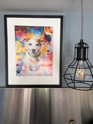 Customer photo review of Personalised Poster With Dog or Cat - Graffiti