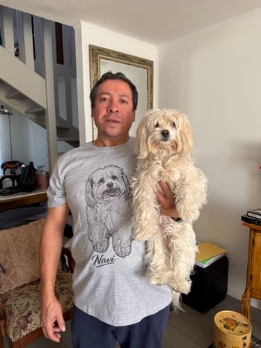 Customer photo review of Polera Personalizada Mascota Dibujo