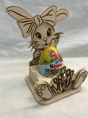 Customer photo review of 4 Easter bunny egg holder laser cut svg file