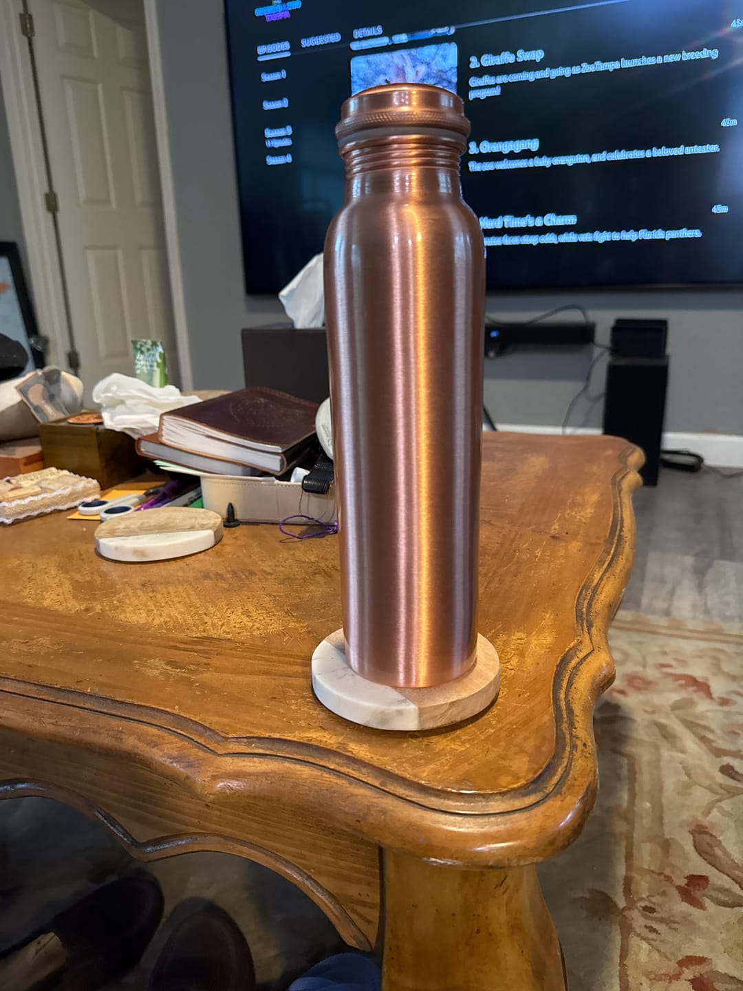 Customer photo review of Special Edition Plain Copper Water Bottle | Smooth Matte Finish for Pure Hydration