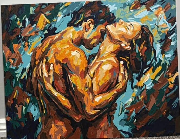 Customer photo review of Two Lovers | Paint by Numbers