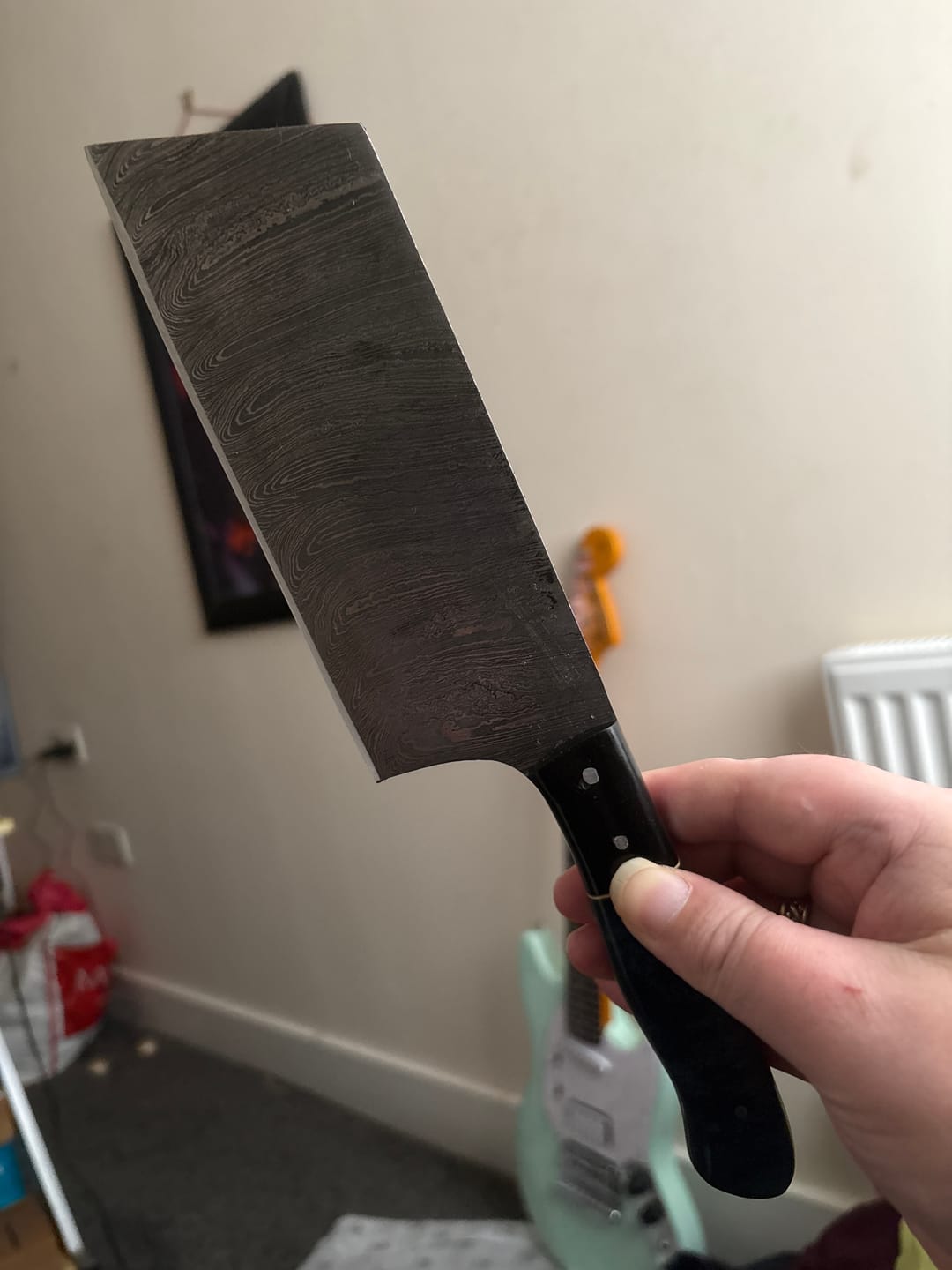 Customer photo review of Mystery Damascus Knife